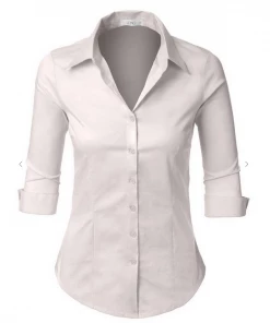 2Sable Long Sleeve Top I'm The Boss Button Down Shirt