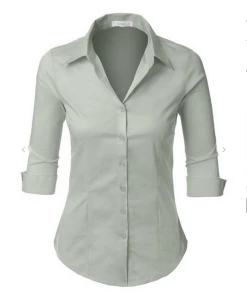 2Sable Long Sleeve Top I'm The Boss Button Down Shirt