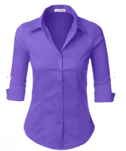 2Sable Long Sleeve Top I'm The Boss Button Down Shirt