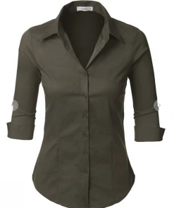 2Sable Long Sleeve Top I'm The Boss Button Down Shirt