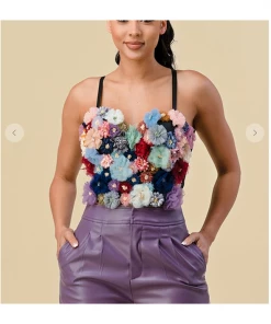 THE SANG CLOTHING Catch The Bouquet Floral Corset Corsets