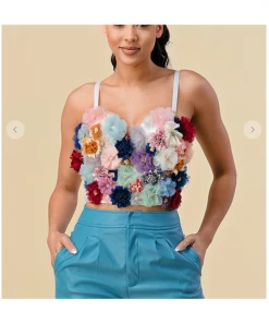 THE SANG CLOTHING Catch The Bouquet Floral Corset