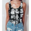 XYNC Marilyn Face Tank Black Top Graphic Tank & Tee Shirts