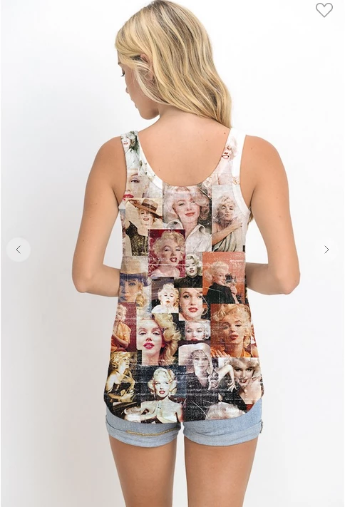 XYNC Graphic Tank & Tee Shirts Marilyn Face Tank Tan Top 5 XYNC Graphic Tank & Tee Shirts Marilyn Face Tank Tan Top