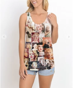 XYNC Graphic Tank & Tee Shirts Marilyn Face Tank Tan Top 9 XYNC Graphic Tank & Tee Shirts Marilyn Face Tank Tan Top