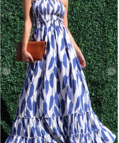 Dress Day Crazy For You Smocked Maxi Leaf