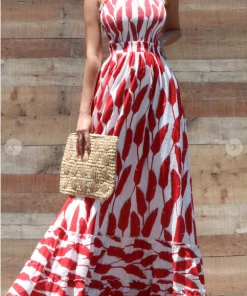 Dress Day Crazy For You Smocked Maxi Leaf