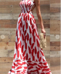 Dress Day Crazy For You Smocked Maxi Leaf