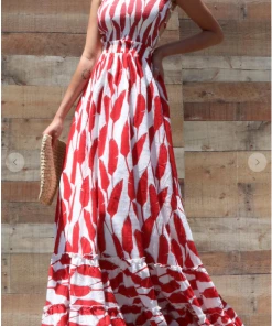 Dress Day Crazy For You Smocked Maxi Leaf