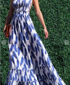 Dress Day Crazy For You Smocked Maxi Leaf