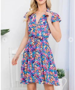 LA SOUL Fresh Floral Dress Printed Dresses