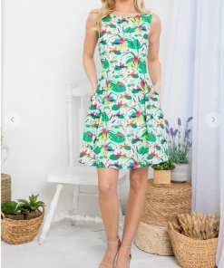 LA SOUL Printed Dresses Feeling Froggy Dress
