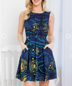 LA SOUL Printed Dresses Stary Night Dress