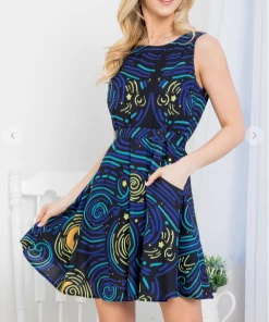 LA SOUL Printed Dresses Stary Night Dress