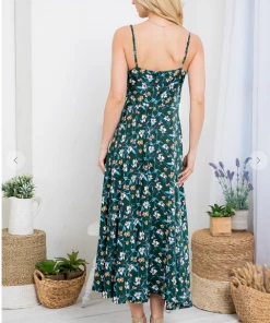 LA SOUL Printed Dresses Sabrina Teal Cut Out Dress