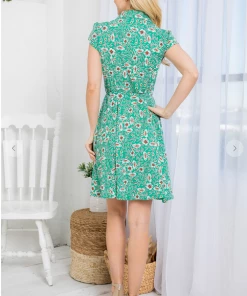 LA SOUL Printed Dresses Love At First Sight Medium Sea Green Floral Dress