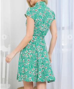 LA SOUL Printed Dresses Love At First Sight Medium Sea Green Floral Dress