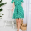 LA SOUL Printed Dresses Find An Excuse Sea Green Dress