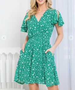 LA SOUL Printed Dresses Find An Excuse Sea Green Dress