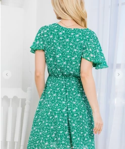LA SOUL Printed Dresses Find An Excuse Sea Green Dress