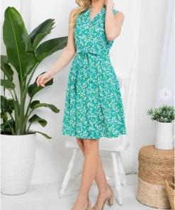 LA SOUL Cute As A Button Sea Green Dress