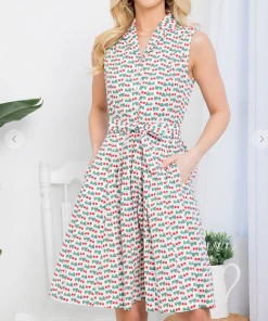 LA SOUL Cute As A Button White Dress