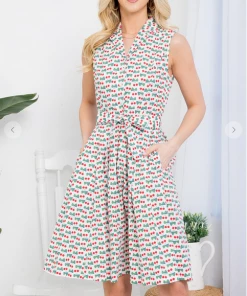 LA SOUL Cute As A Button White Dress