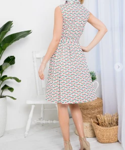 LA SOUL Cute As A Button White Dress