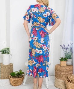 LA SOUL Printed Dresses Day Dreaming Blue Floral Dress