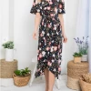 LA SOUL Printed Dresses Day Dreaming Black Floral Dress