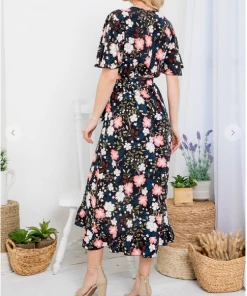 LA SOUL Printed Dresses Day Dreaming Black Floral Dress