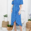 LA SOUL Printed Dresses Day Dreaming Dodger Blue Floral Dress