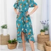 LA SOUL Printed Dresses Day Dreaming Sea Green Floral Dress