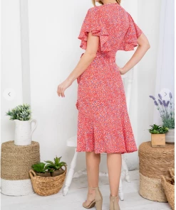 LA SOUL Day Dreaming Tomato Floral Dress