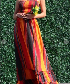 LA SOUL Maxi Dresses & Jumpsuits Crazy For You Smocked Stripe Maxi Dress