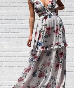 Dress Day Lori Floral Long Sleeve Maxi Dress Maxi Dresses & Jumpsuits