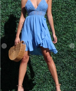 Dress Day The Angelica Mini Lace Ruffle Dress Maxi Dresses & Jumpsuits