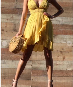 Dress Day The Angelica Mini Lace Ruffle Dress Maxi Dresses & Jumpsuits