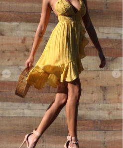 Dress Day The Angelica Mini Lace Ruffle Dress