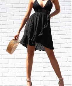 Dress Day The Angelica Mini Lace Ruffle Dress