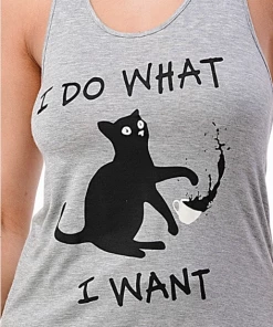 BEAR DANCE I Do What I Want Tank Top Grey