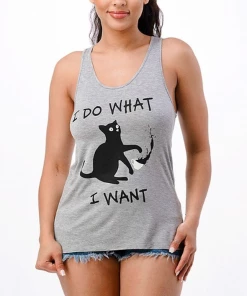 BEAR DANCE I Do What I Want Tank Top Grey
