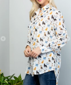 LA SOUL Cat & Friends Long Sleeve Top