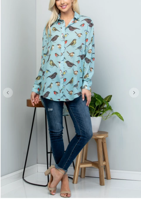 La Soul Bye Bye Birdie Button Down Top Long Sleeve Top 6 La Soul Bye Bye Birdie Button Down Top Long Sleeve Top