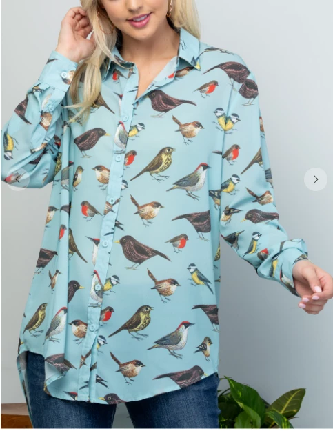 La Soul Bye Bye Birdie Button Down Top Long Sleeve Top 4 La Soul Bye Bye Birdie Button Down Top Long Sleeve Top