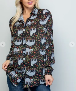 LA SOUL Sleepy Sloth Long Sleeve Top