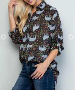 LA SOUL Sleepy Sloth Long Sleeve Top