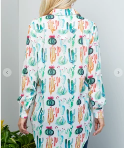 La Soul Cactus Craze Button Down Top