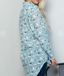 La Soul Long Sleeve Top Dog Gone Good Time Button Down Top