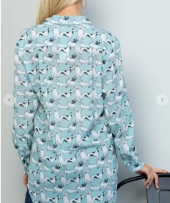 La Soul Long Sleeve Top Dog Gone Good Time Button Down Top